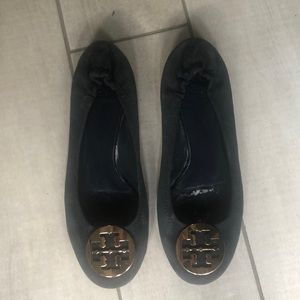 Tory Burch Blue Suede Flats size 9.5